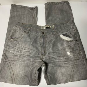 English Laundry mens Gray jeans-Sz38x34 Destroyed Measurements. Great condition